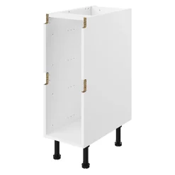 Caisson bas de cuisine à 2 casseroliers blanc L. 30 cm Caraway Innovo GoodHome