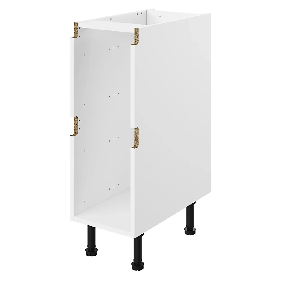 Caisson bas de cuisine à 2 casseroliers blanc L. 30 cm Caraway Innovo GoodHome