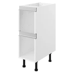 Caisson bas de cuisine à 2 casseroliers blanc L. 30 cm Caraway Innovo GoodHome