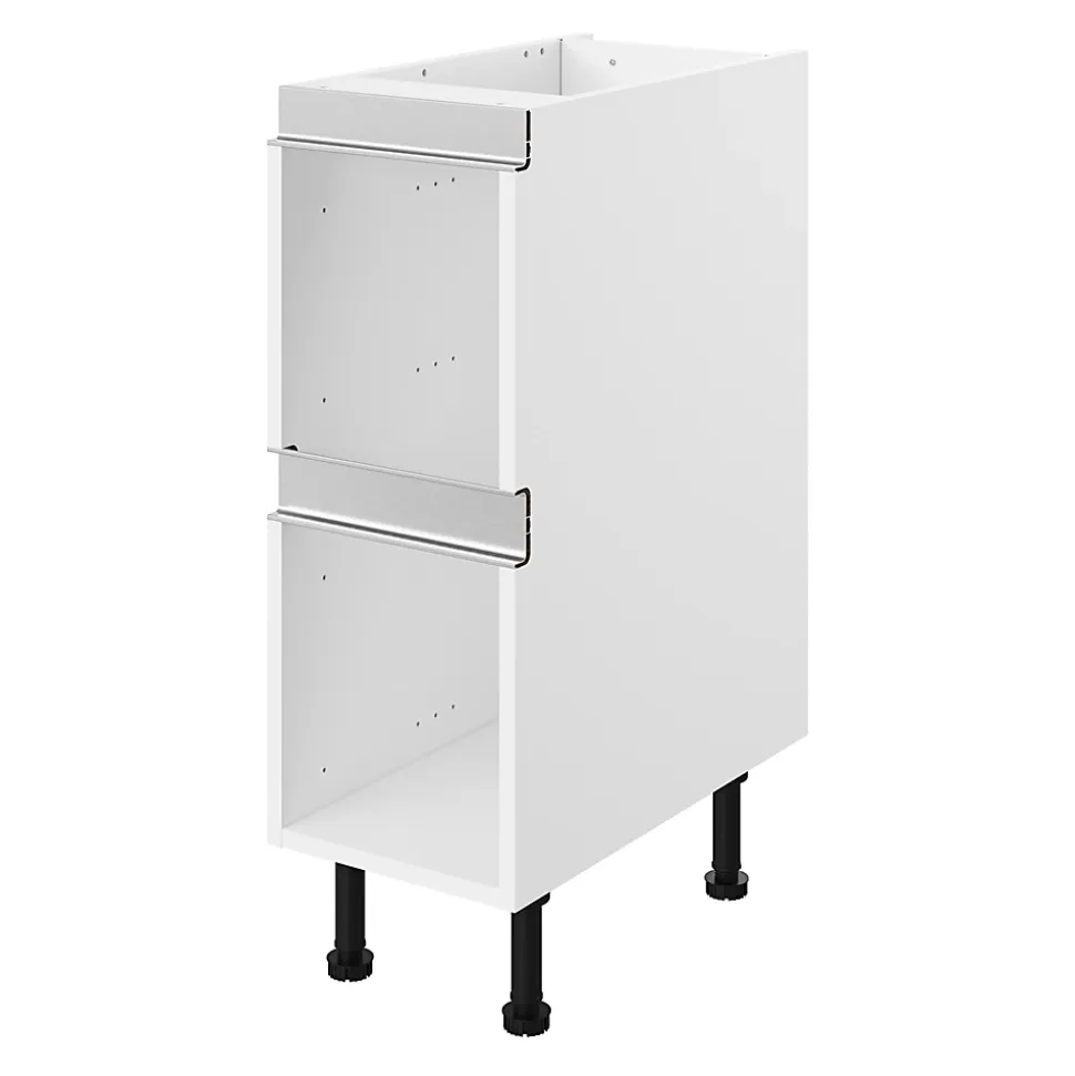 Caisson bas de cuisine à 2 casseroliers blanc L. 30 cm Caraway Innovo GoodHome