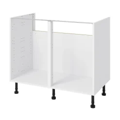 Caisson bas de cuisine blanc l.100 x H.72 x P.57 cm, GoodHome Caraway