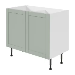 Caisson bas de cuisine blanc l.100 x H.72 x P.57 cm, GoodHome Caraway