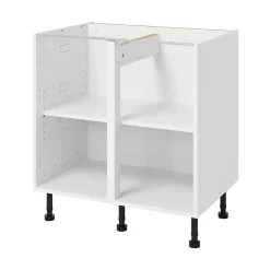 Caisson bas de cuisine Caraway GoodHome blanc H. 72 cm x L. 80 cm