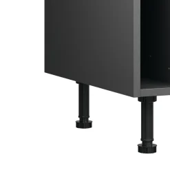 Caisson bas de cuisine Caraway GoodHome anthracite H. 72 cm x l. 15 cm