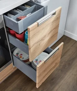 Caisson bas de cuisine Caraway GoodHome blanc H. 72 cm x L. 40 cm