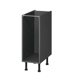 Caisson bas de cuisine Caraway GoodHome anthracite H. 72 cm x l. 30 cm
