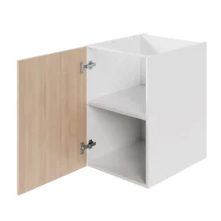 Caisson bas de cuisine Caraway GoodHome blanc H. 72 cm x L. 50 cm