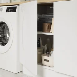 Caisson bas de cuisine Caraway GoodHome blanc H. 72 cm x L. 50 cm