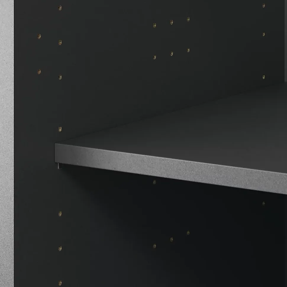 Caisson bas de cuisine Caraway GoodHome anthracite H. 72 cm x l. 60 cm