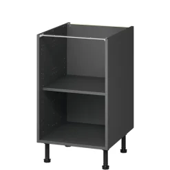 Caisson bas de cuisine Caraway GoodHome anthracite H. 72 cm x l. 50 cm