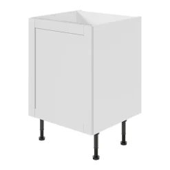 Caisson bas de cuisine Caraway GoodHome blanc H. 72 cm x L. 60 cm