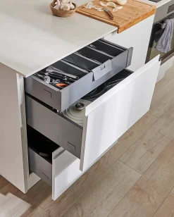 Caisson bas de cuisine Caraway GoodHome blanc H. 72 cm x L. 60 cm