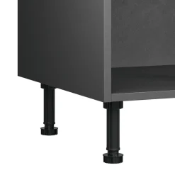 Caisson bas de cuisine Caraway GoodHome anthracite H. 72 cm x l. 80 cm