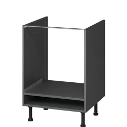 Caisson bas de cuisine pour four Caraway GoodHome anthracite H. 72 cm x L. 60 cm