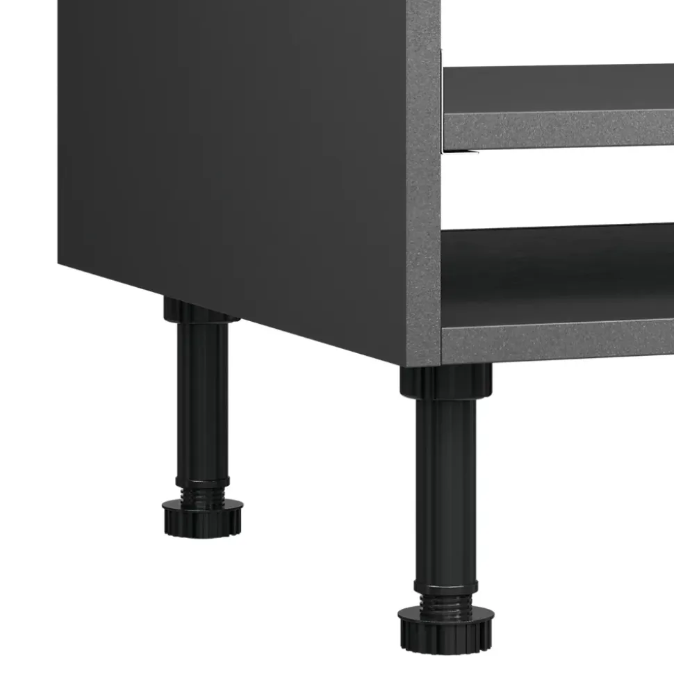 Caisson bas de cuisine pour four Caraway GoodHome anthracite H. 72 cm x L. 60 cm