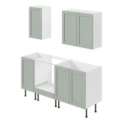 Caisson bas de cuisine pour four Caraway GoodHome blanc H. 72 cm x L. 60 cm