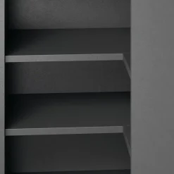 Caisson haut d'angle de cuisine 2 portes Caraway GoodHome anthracite H. 72 cm x l. 63 cm