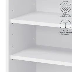 Caisson haut de cuisine blanc L. 100 cm x H. 72 cm Caraway Innovo GoodHome