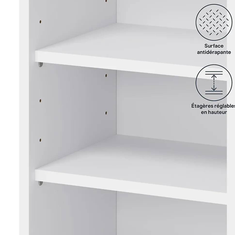 Caisson haut de cuisine blanc L. 80 cm x H. 72 cm Caraway Innovo GoodHome