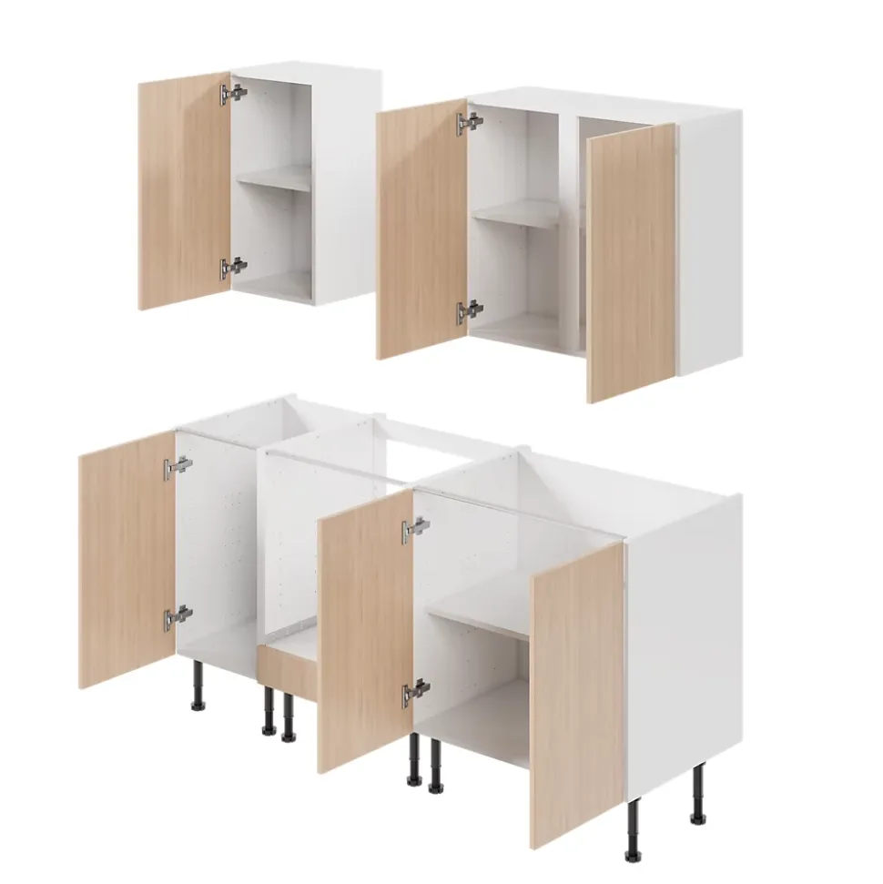 Caisson haut de cuisine Caraway GoodHome blanc H. 72 cm x L. 40 cm