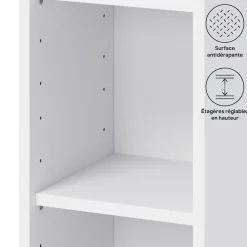 Caisson haut de cuisine GoodHome Caraway Blanc H. 90 cm x l. 30 cm