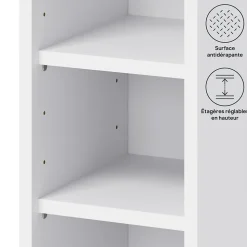 Caisson haut de cuisine GoodHome Caraway Blanc H. 72 cm x l. 25 cm