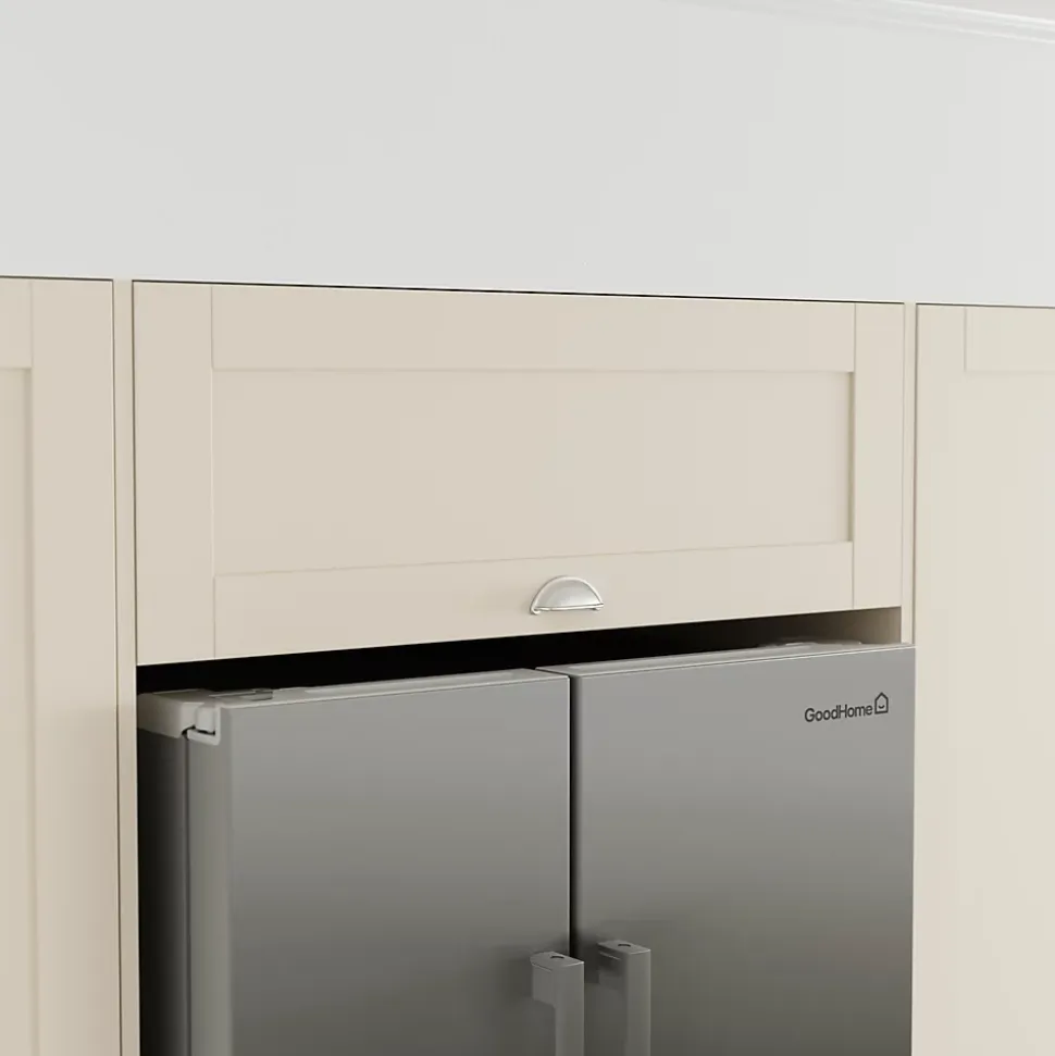 Caisson haut de cuisine GoodHome Caraway Blanc H. 36 cm x l. 100 cm