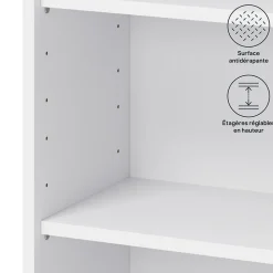 Caisson haut de cuisine GoodHome Caraway Blanc H. 90 cm x l. 40 cm