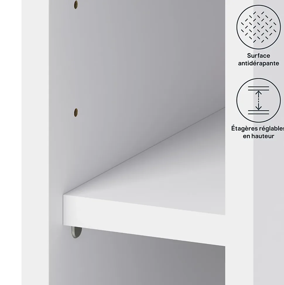 Caisson haut de cuisine GoodHome Caraway Blanc H. 90 cm x l. 15 cm