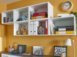 Caisson haut de cuisine ouvert GoodHome Caraway Blanc H. 36 cm x l. 50 cm