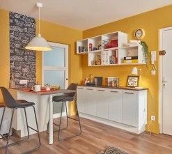 Caisson haut de cuisine ouvert GoodHome Caraway Blanc H. 36 cm x l. 50 cm