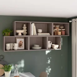 Caisson haut de cuisine ouvert GoodHome Caraway Gris H. 36 cm x l. 60 cm