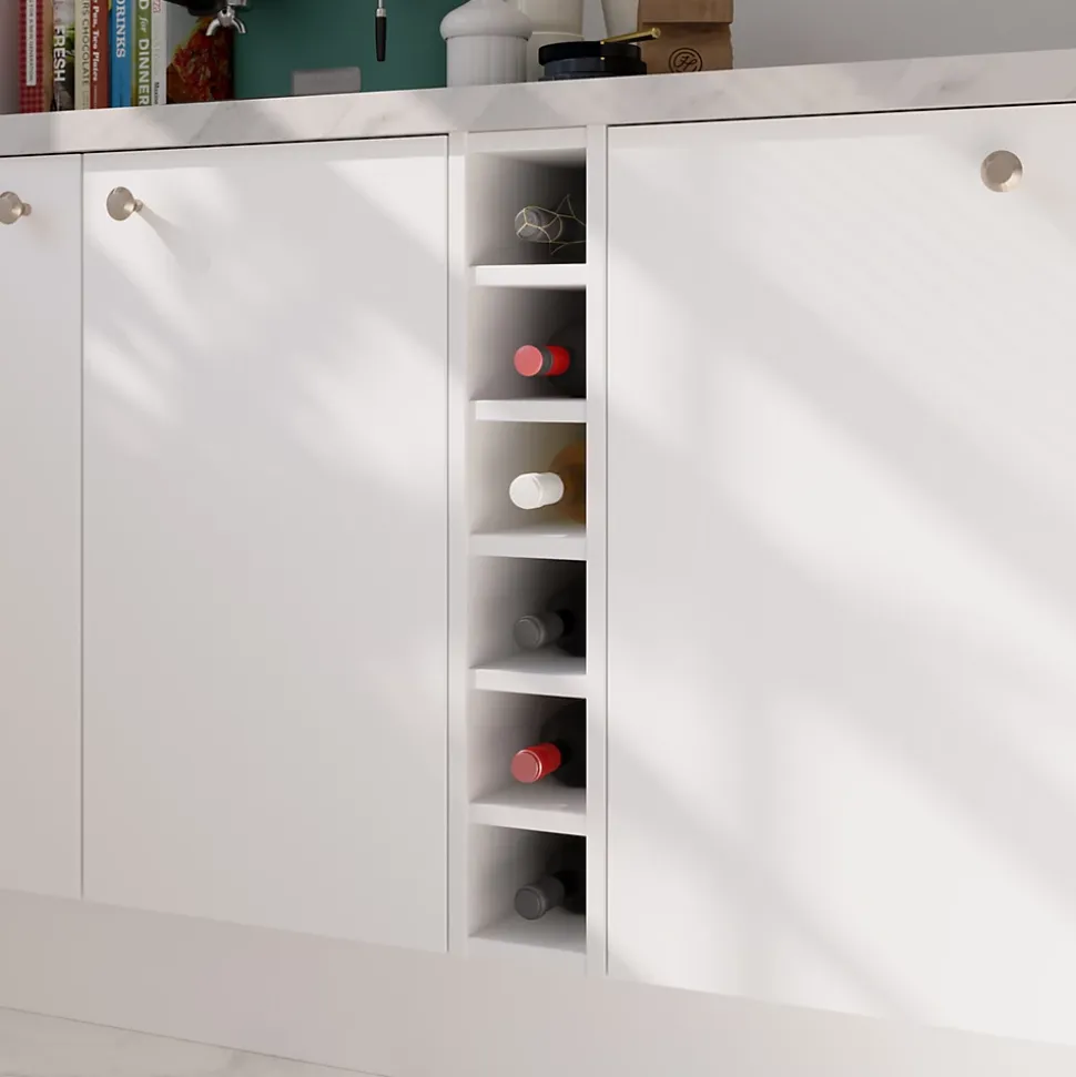 Caisson range bouteilles GoodHome Caraway Blanc H. 72 cm x l. 15 cm