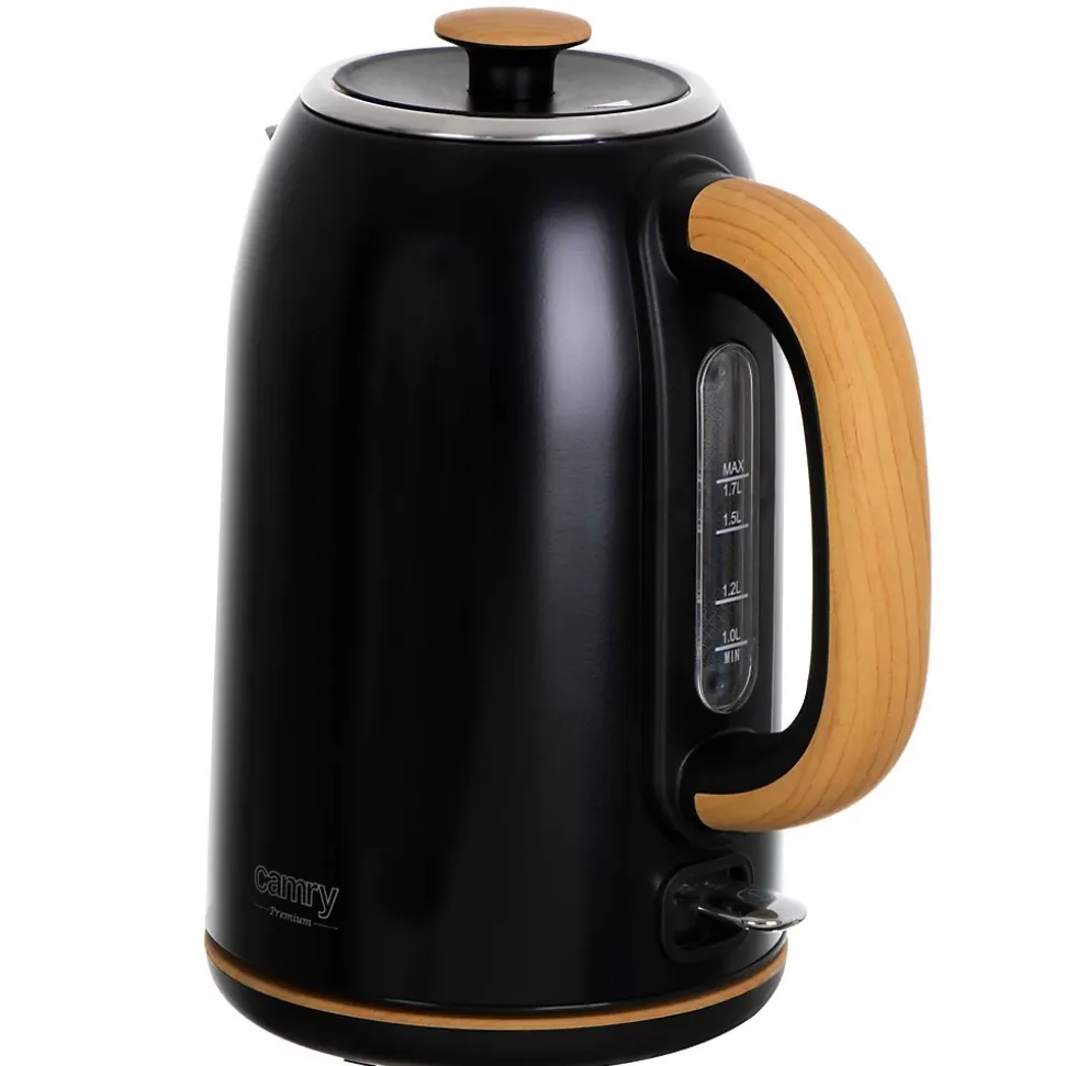 CAMRY CR 1342 Bouilloire en métal 1,7 l STRIX 2200 W avec arrêt automatique Coloris Noir