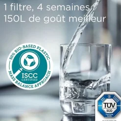 Carafe filtrante BRITA - Style Essential Blanche - Capacité 2,4L dont 1,4L d'eau filtrée - 1 filtre Maxtra Pro Pure performanc