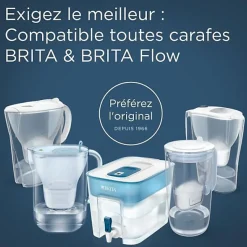 Carafe filtrante BRITA - Style Essential Blanche - Capacité 2,4L dont 1,4L d'eau filtrée - 1 filtre Maxtra Pro Pure performanc