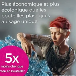 Carafe filtrante BRITA - Style Essential Bleu minéral - Capacité 2,4L dont 1,4L d'eau filtrée - 1 filtre Maxtra Pro Pure perf