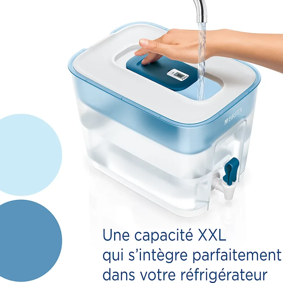 Carafe filtrante Brita Flow bleu 8,2L + 1 cartouche