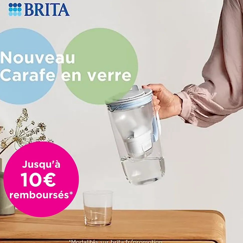 Carafe filtrante en verre Brita One blue 2,5L
