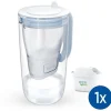 Carafe filtrante en verre BRITA - Model One bleue - Capacité 2,5L dont 1,5L d'eau filtrée - 1 Cartouche Maxtra Pro All-In-1 in