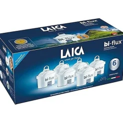 Cartouche Filtrante Bi-Flux Plastique Blanc - LAICA F6M - Améliore la qualité de l'eau - Pack de 6