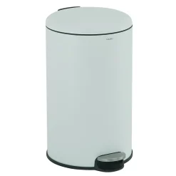 CASABEL Poubelle Cuisine 30L - 100% Acier Inoxydable, Anti-Traces de Doigts, Corbeille Ronde avec Pédale et Couvercle, Vert Menthe