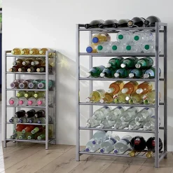 Casier à bouteilles en métal - H72 cm