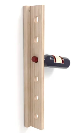 Casier à bouteilles en pin massif pour 6 bouteilles (60,5x7,5x7,5x9,5 cm)