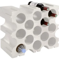 Casier 15 bouteilles en polystyrène coloris blanc