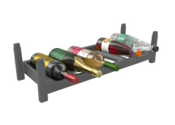 Casier 6 bouteilles en polypropylène gris Elixir Sundis