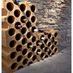 Casier 15 bouteilles en polystyrène coloris brique