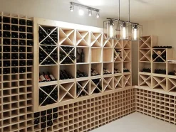 Casier à bouteilles Rioja en pin pour 36 bouteilles 75x75x22&cm