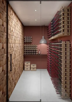 Casier à bouteilles Rioja en pin pour 36 bouteilles 75x75x22&cm