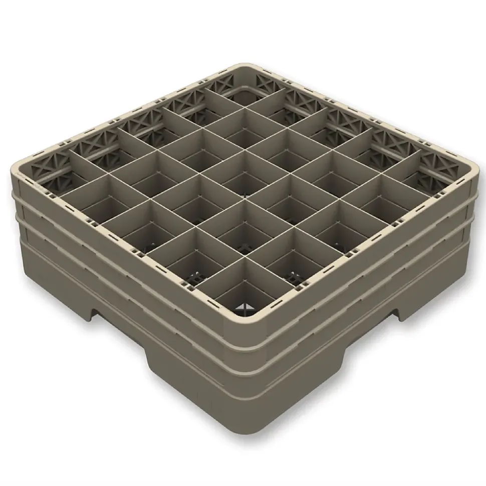 Casier de Lavage Fermé pour 25 Verres - H 140 à 300 mm - Pujadas - Beige - l50- L0.1- P50- h20- Polypropylène